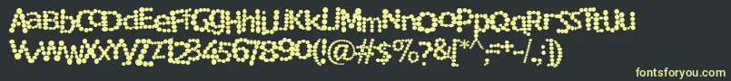 Rockmsf Font – Yellow Fonts on Black Background