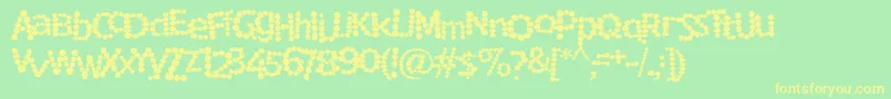 Rockmsf Font – Yellow Fonts on Green Background