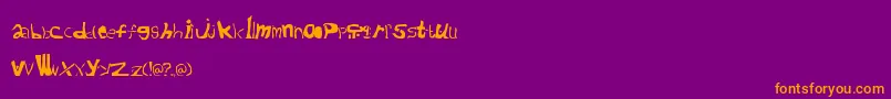 Cafeaushite Font – Orange Fonts on Purple Background