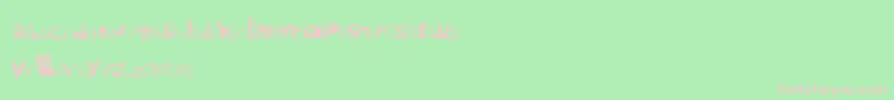 フォントCafeaushite – 緑の背景にピンクのフォント