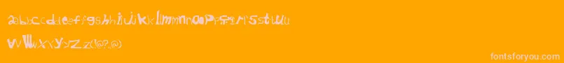 Cafeaushite Font – Pink Fonts on Orange Background