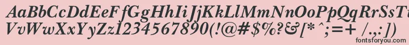 PasmacBolditalic Font – Black Fonts on Pink Background