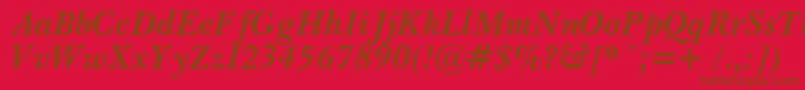 PasmacBolditalic Font – Brown Fonts on Red Background
