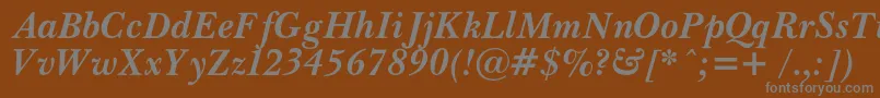 fuente PasmacBolditalic – Fuentes Grises Sobre Fondo Marrón