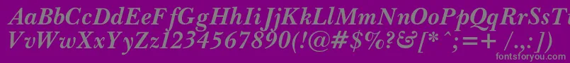 fuente PasmacBolditalic – Fuentes Grises Sobre Fondo Morado