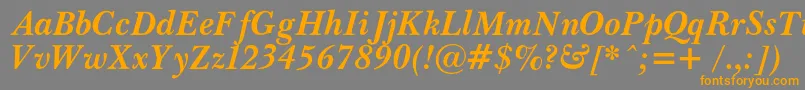PasmacBolditalic Font – Orange Fonts on Gray Background