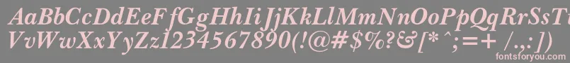 PasmacBolditalic Font – Pink Fonts on Gray Background