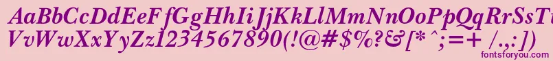 PasmacBolditalic Font – Purple Fonts on Pink Background