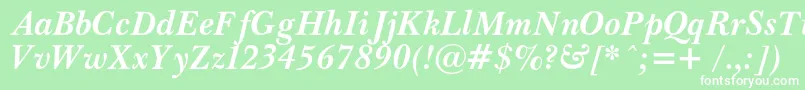 PasmacBolditalic Font – White Fonts on Green Background