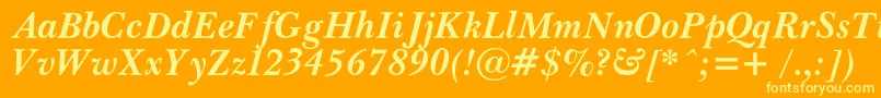 PasmacBolditalic Font – Yellow Fonts on Orange Background