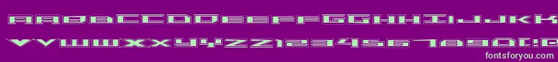 TriremeAcademy Font – Green Fonts on Purple Background