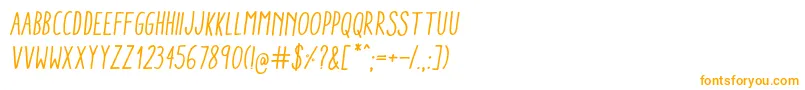 AracneCondensedRegularItalic-fontti – oranssit fontit