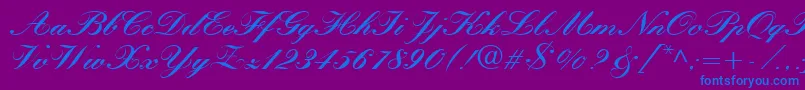 fuente QuillScriptBlackSsiBlack – Fuentes Azules Sobre Fondo Morado