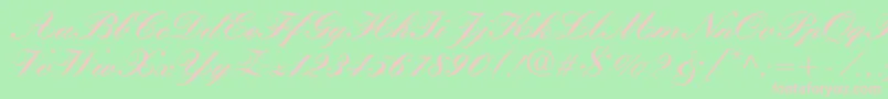 QuillScriptBlackSsiBlack Font – Pink Fonts on Green Background