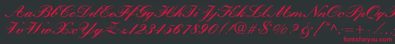 QuillScriptBlackSsiBlack Font – Red Fonts on Black Background