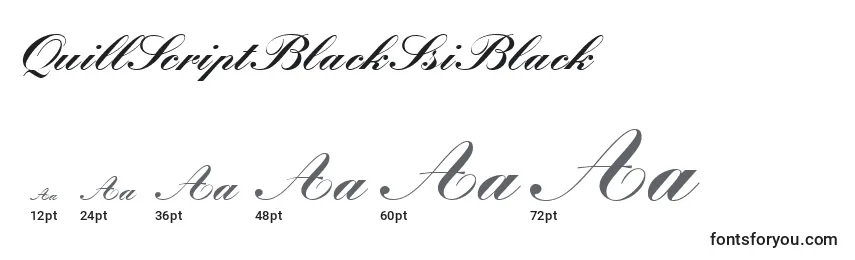 Размеры шрифта QuillScriptBlackSsiBlack