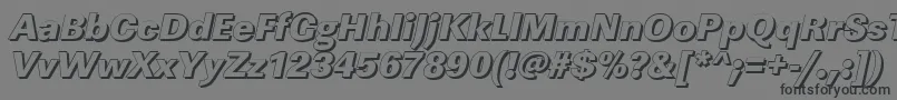 fuente LinearshHeavyItalic – Fuentes Negras Sobre Fondo Gris