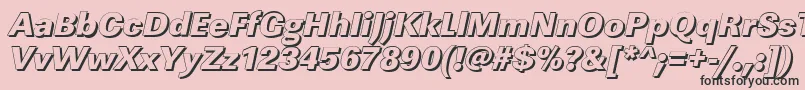 More about LinearshHeavyItalic Font LinearshHeavyItalic Font – Black Fonts on Pink Background