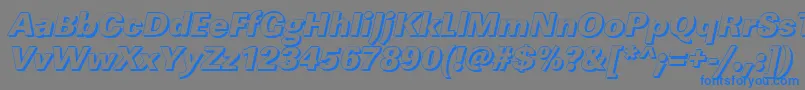 Police LinearshHeavyItalic – polices bleues sur fond gris