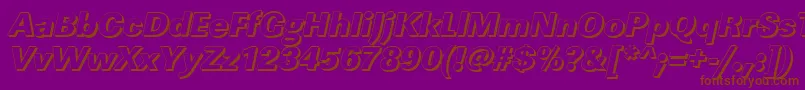 Police LinearshHeavyItalic – polices brunes sur fond violet
