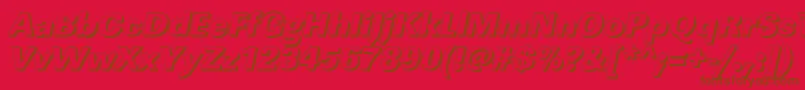 LinearshHeavyItalic Font – Brown Fonts on Red Background