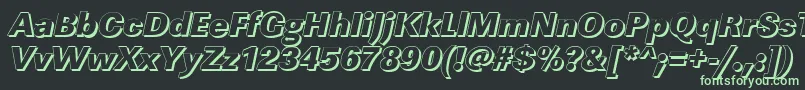 Подробнее о шрифте LinearshHeavyItalic Шрифт LinearshHeavyItalic – зелёные шрифты на чёрном фоне