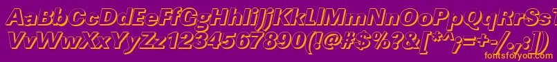 Шрифт LinearshHeavyItalic – оранжевые шрифты на фиолетовом фоне
