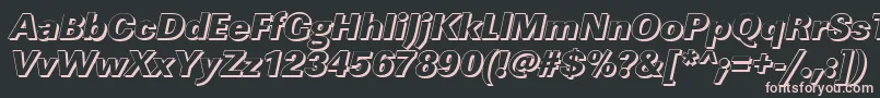 LinearshHeavyItalic Font – Pink Fonts on Black Background