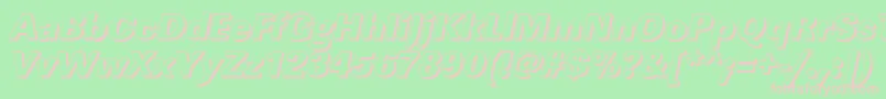 LinearshHeavyItalic Font – Pink Fonts on Green Background
