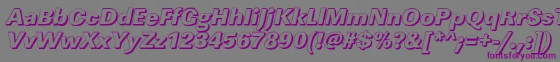 LinearshHeavyItalic Font – Purple Fonts on Gray Background