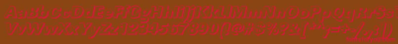 Шрифт LinearshHeavyItalic – красные шрифты на коричневом фоне