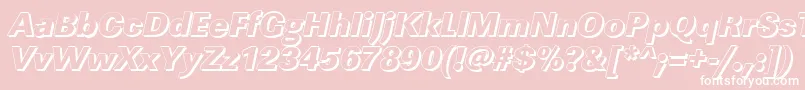 Шрифт LinearshHeavyItalic – белые шрифты на розовом фоне
