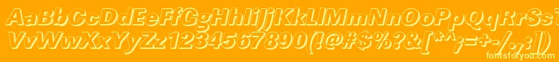 fuente LinearshHeavyItalic – Fuentes Amarillas Sobre Fondo Naranja