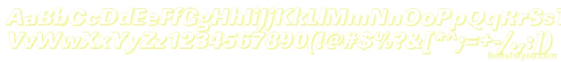 LinearshHeavyItalic-Schriftart – Gelbe Schriften