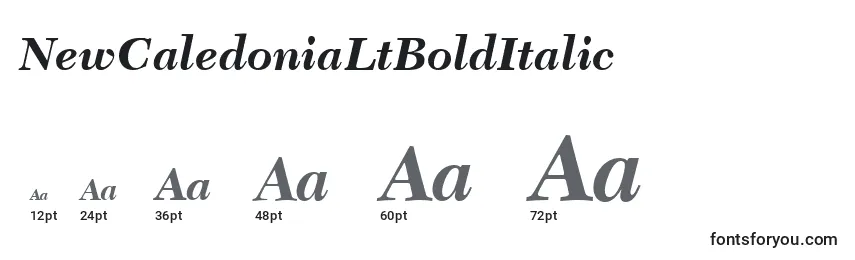 NewCaledoniaLtBoldItalic Font Sizes