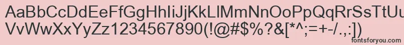 ArialRegular Font – Black Fonts on Pink Background