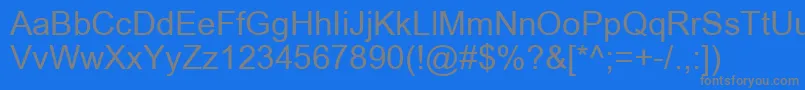 ArialRegular Font – Gray Fonts on Blue Background