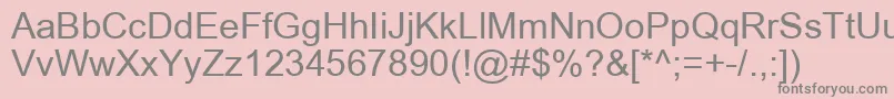 ArialRegular Font – Gray Fonts on Pink Background
