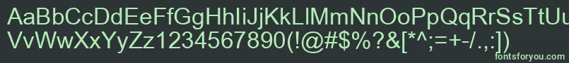 Шрифт ArialRegular – зелёные шрифты на чёрном фоне