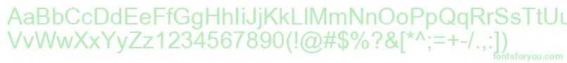 ArialRegular-Schriftart – Grüne Schriften
