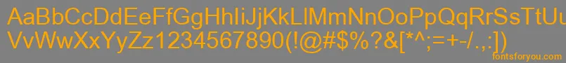 ArialRegular Font – Orange Fonts on Gray Background
