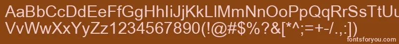 ArialRegular Font – Pink Fonts on Brown Background