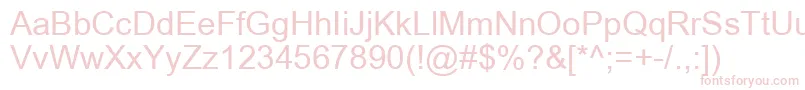ArialRegular Font – Pink Fonts on White Background