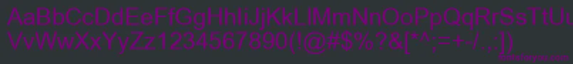 ArialRegular Font – Purple Fonts on Black Background