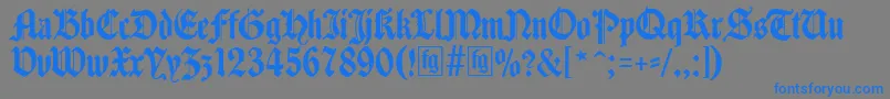 Шрифт Traditio – синие шрифты на сером фоне