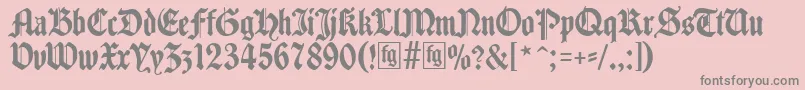 Traditio Font – Gray Fonts on Pink Background