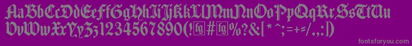Шрифт Traditio – серые шрифты на фиолетовом фоне