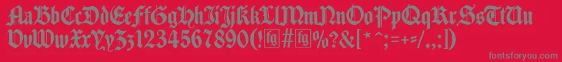 Traditio-Schriftart – Graue Schriften auf rotem Hintergrund