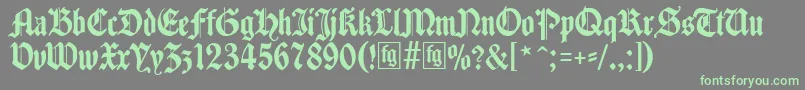 Шрифт Traditio – зелёные шрифты на сером фоне
