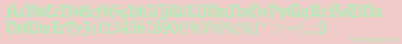 Traditio-fontti – vihreät fontit vaaleanpunaisella taustalla